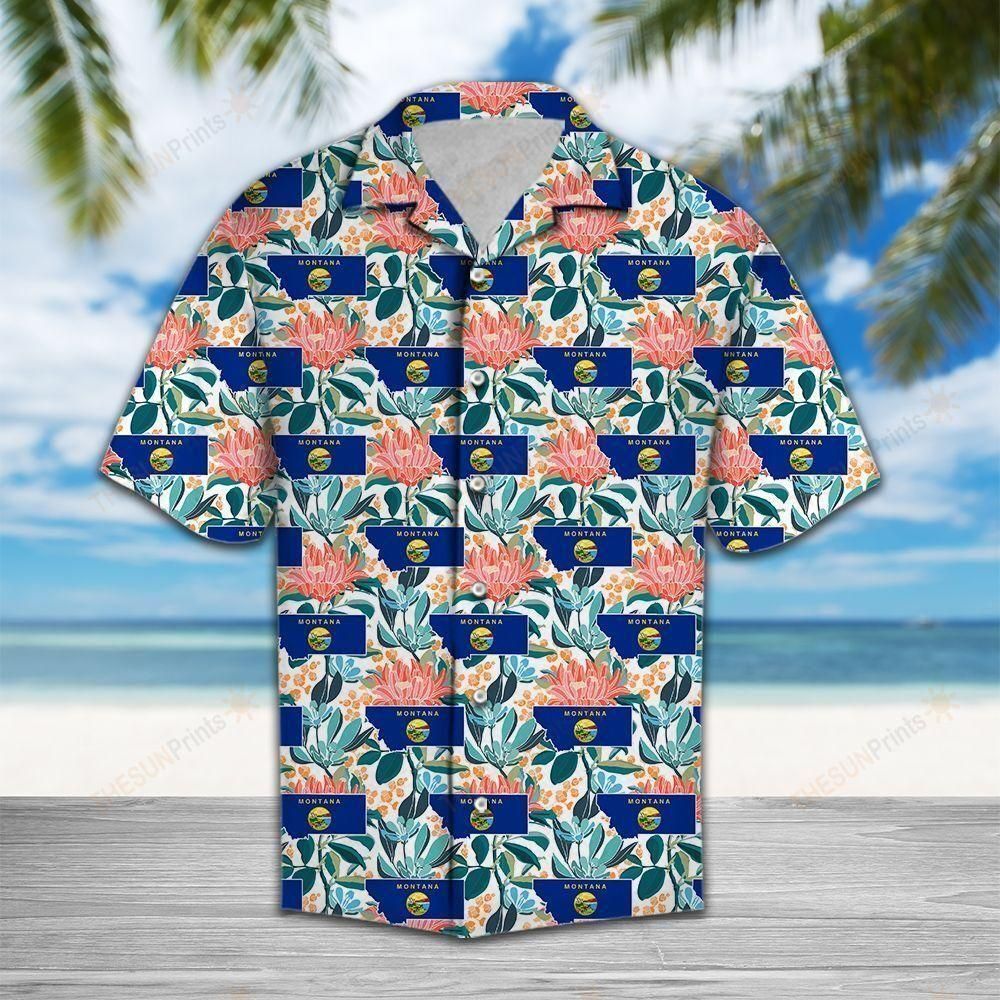 Montana Bitterroot Aloha Hawaiian Shirt Colorful Short Sleeve Summer Beach Casual Shirt For Men And Women