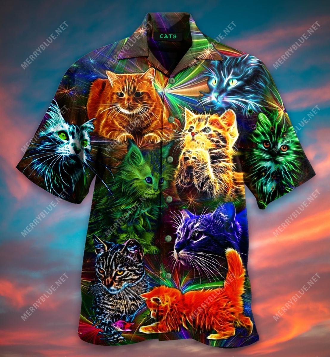 My Cat Thinks I'M Purrfect Aloha Hawaiian Shirt Colorful Short Sleeve Summer Beach Casual Shirt For Men And Women