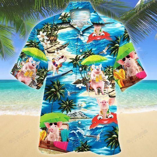 Pig Lovers Beach Vibe Aloha Hawaiian Shirt Colorful Short Sleeve Summer Beach Casual Shirt For Men And Women