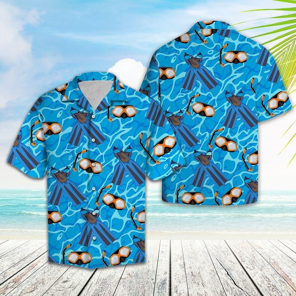 Scuba Diving Items Aloha Hawaiian Shirt Colorful Short Sleeve Summer Beach Casual Shirt For Men And Women