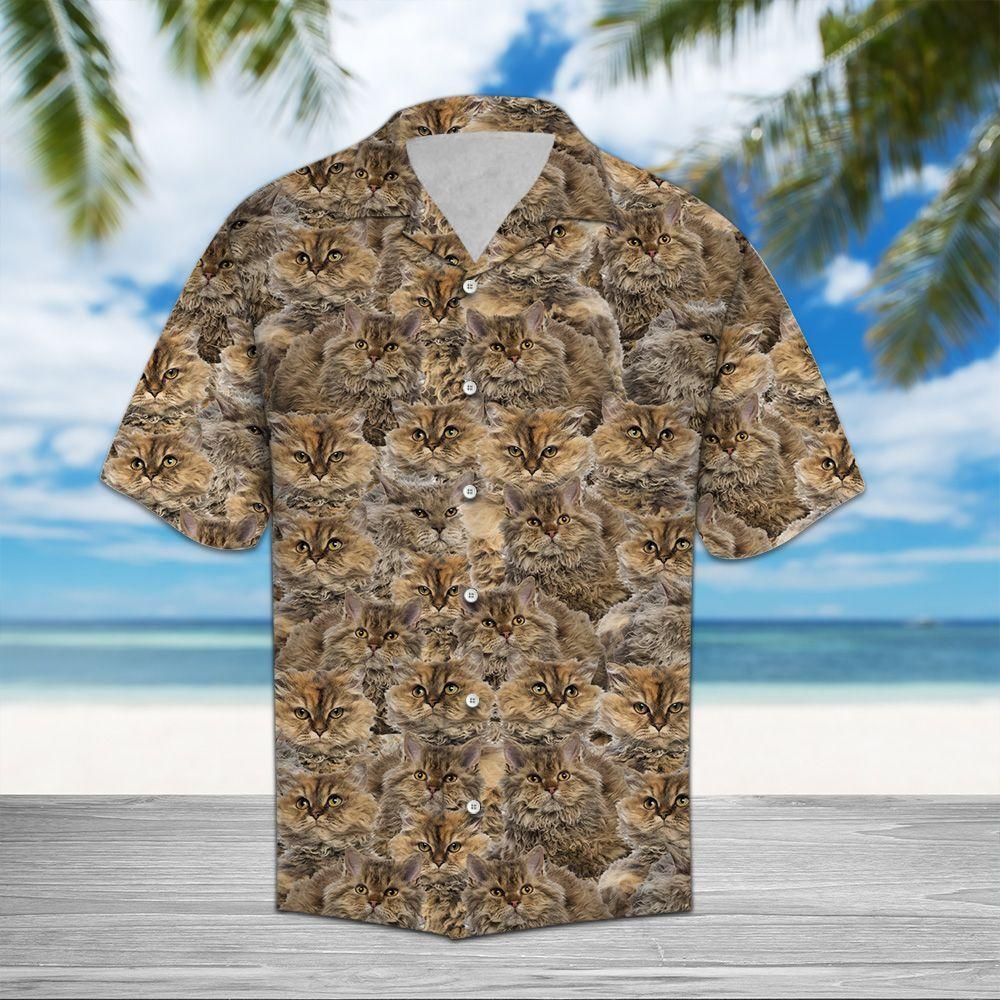 Selkirk Rex Aloha Hawaiian Shirt Colorful Short Sleeve Summer Beach Casual Shirt For Men And Women