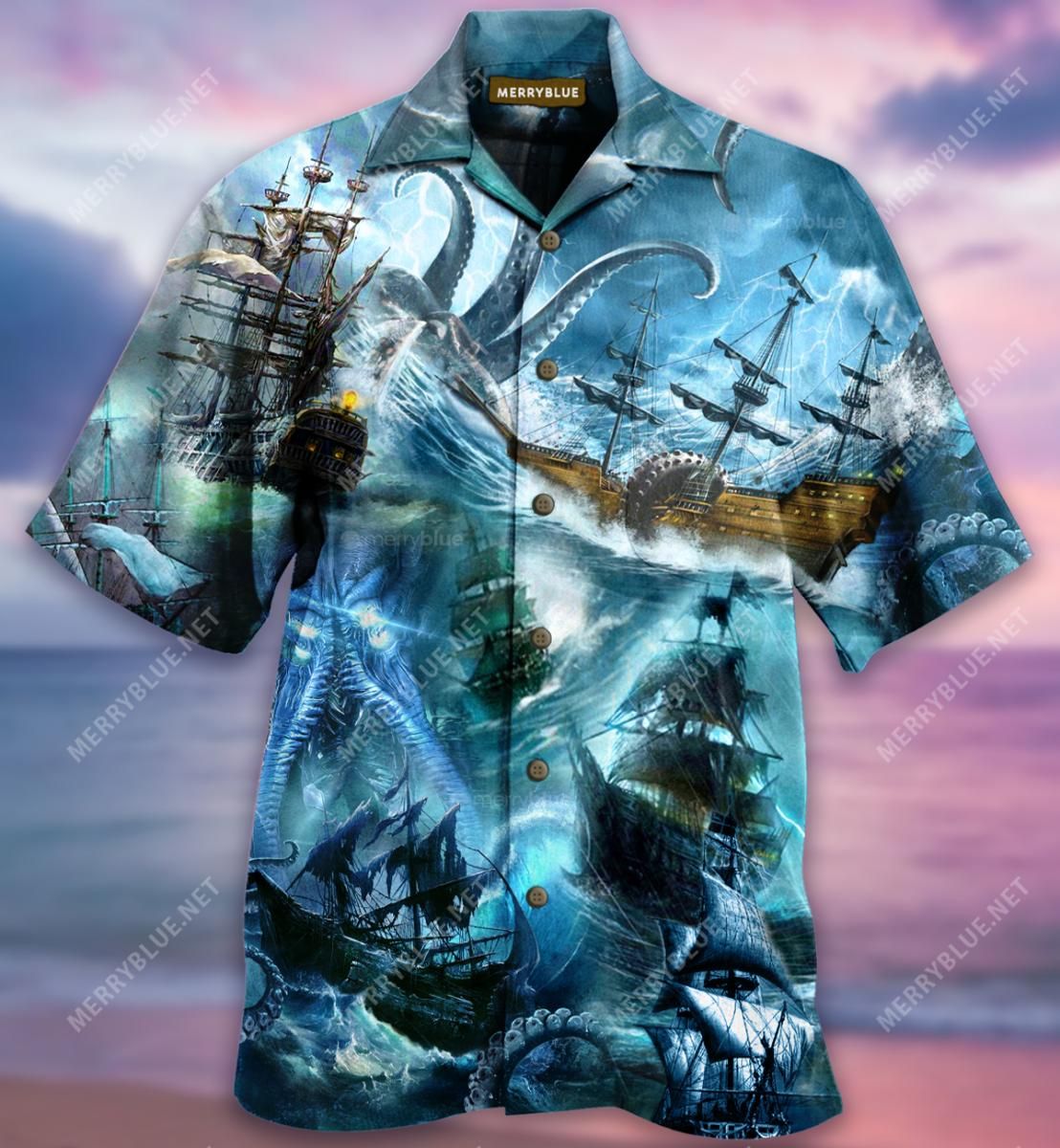 Ships Get Trouble In Sea Storm Aloha Hawaiian Shirt Colorful Short Sleeve Summer Beach Casual Shirt For Men And Women