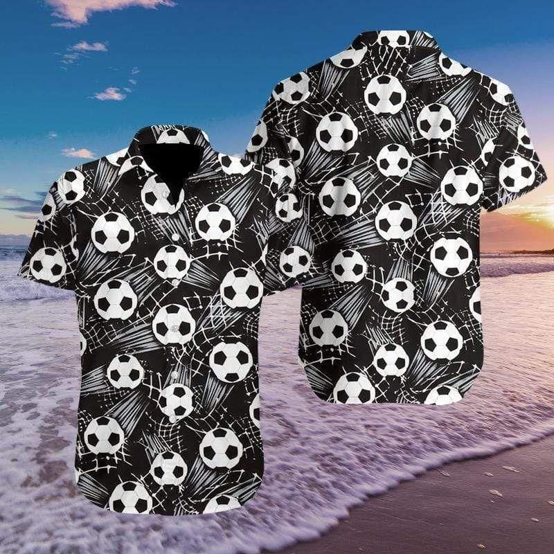 Soccer Aloha Hawaiian Shirt Colorful Short Sleeve Summer Beach Casual Shirt For Men And Women