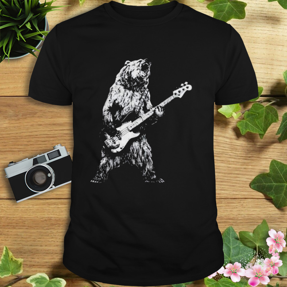 Bear Playing Bass Guitar Bear Guitarist Music Lovers 2023 Shirt