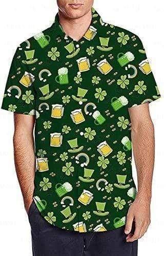 Beer On St Patrick'S Day Aloha Hawaiian Shirt Colorful Short Sleeve Summer Beach Casual Shirt For Men And Women