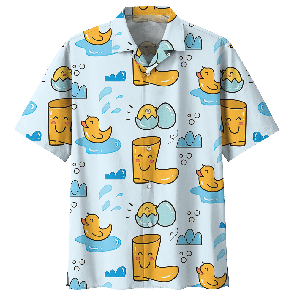 Duck'S Egg Boot Aloha Hawaiian Shirt Colorful Short Sleeve Summer Beach Casual Shirt For Men And Women