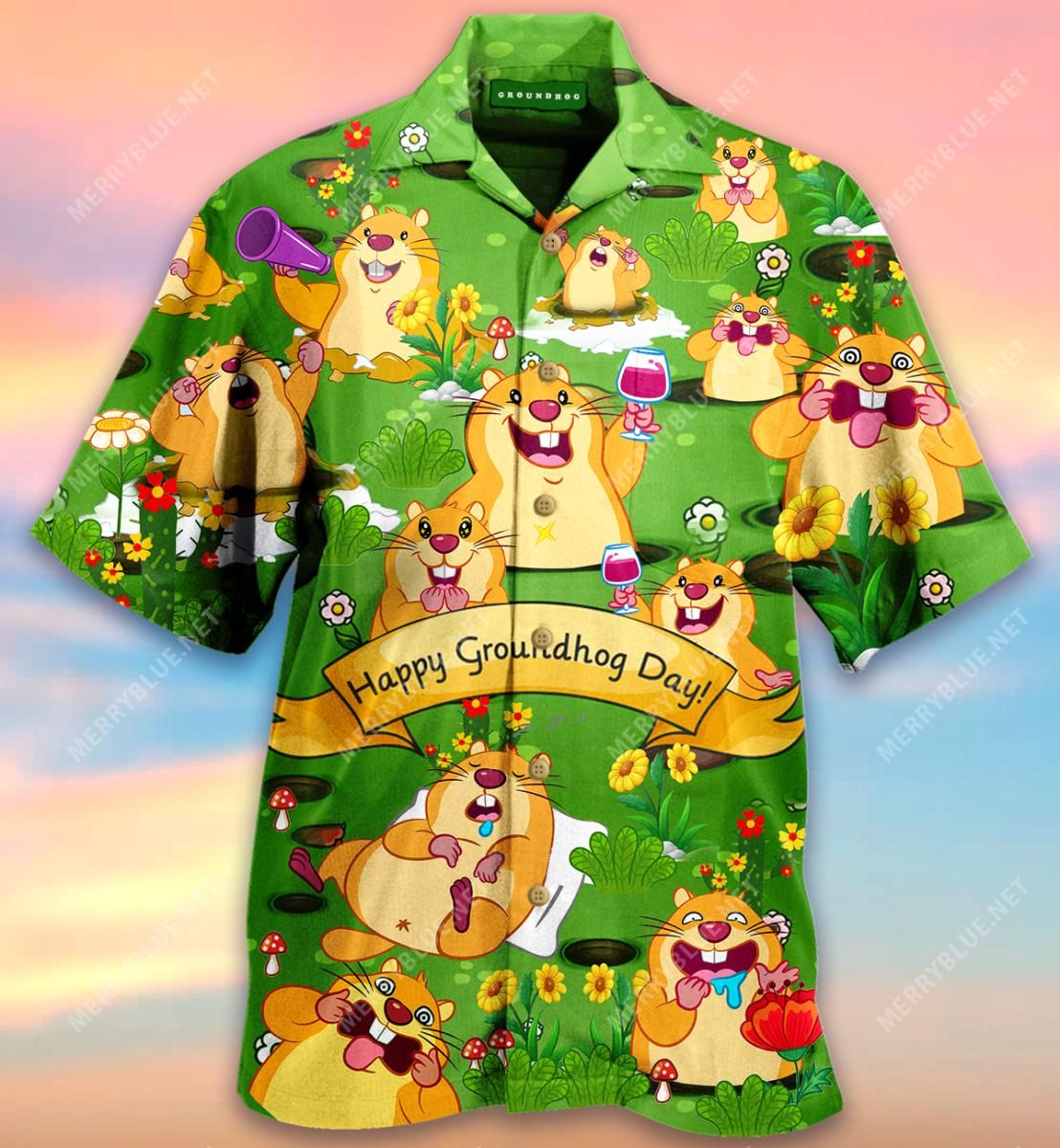 Groundhog'S Day Aloha Hawaiian Shirt Colorful Short Sleeve Summer Beach Casual Shirt For Men And Women