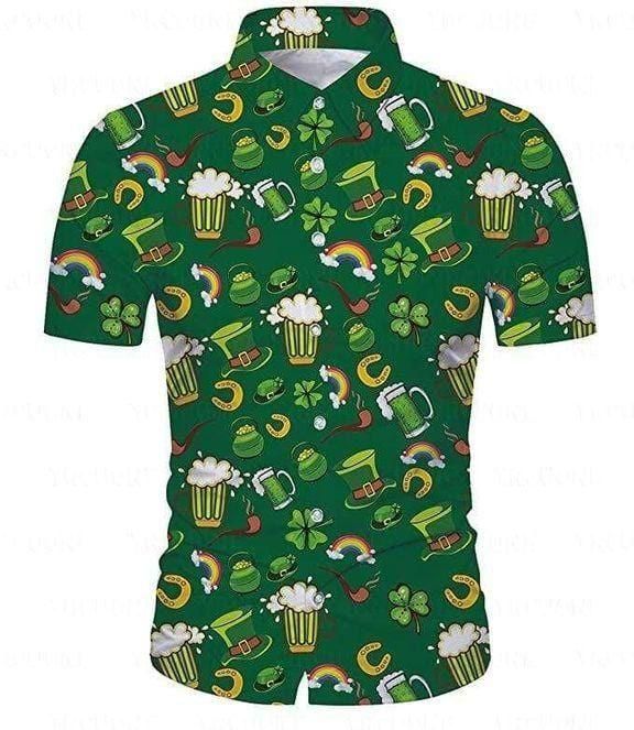 Irish Pride Happy St Patrick'S Day Beer And Joys Aloha Hawaiian Shirt Colorful Short Sleeve Summer Beach Casual Shirt For Men And Women