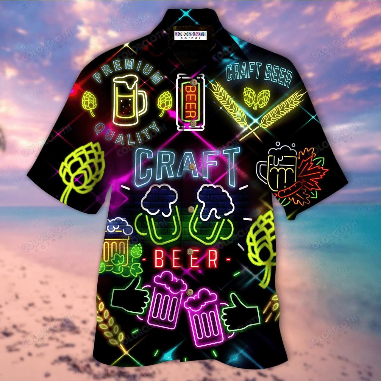 It'S Beer O'Clock Aloha Hawaiian Shirt Colorful Short Sleeve Summer Beach Casual Shirt For Men And Women