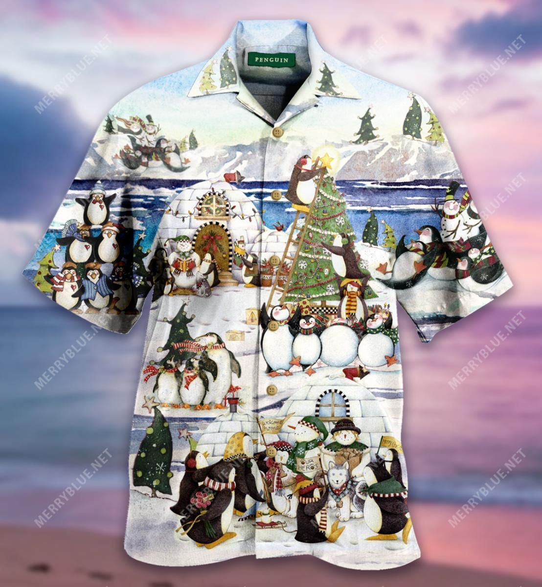 It'S Penguining To Look A Lot Like Christmas Aloha Hawaiian Shirt Colorful Short Sleeve Summer Beach Casual Shirt For Men And Women