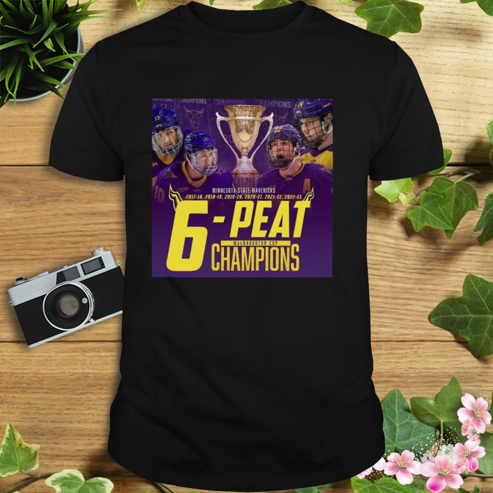 Minnesota State Mavericks 6 Peat Macnaughton Cup Champions Shirt