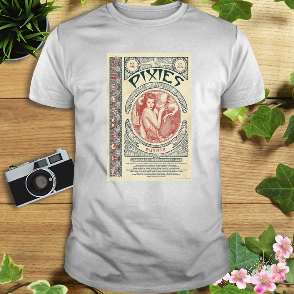 Pixies Europe Tour, Feb & March 2023 Limited Poster shirt