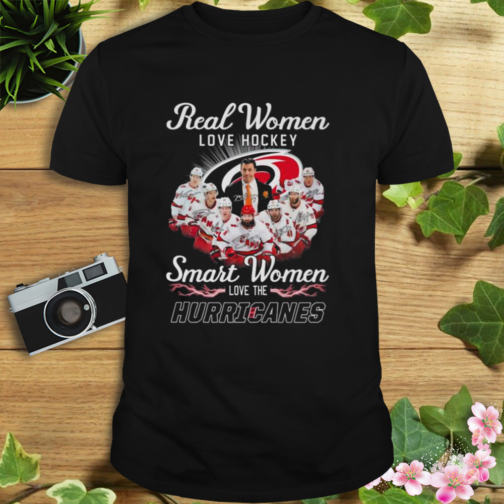 Real women love hockey smart women love the Carolina Hurricanes signatures 2023 shirt