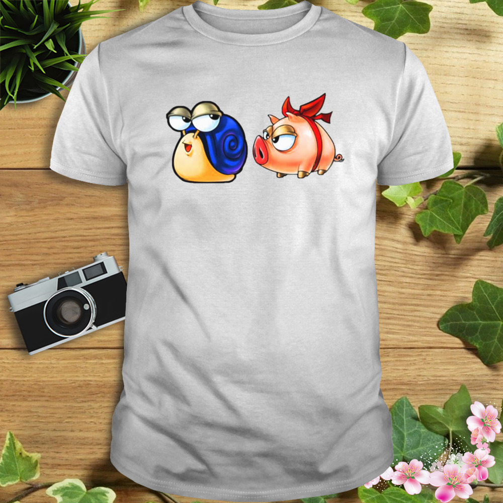 Red Ribbon Pig Blue Snail Maplestory shirt