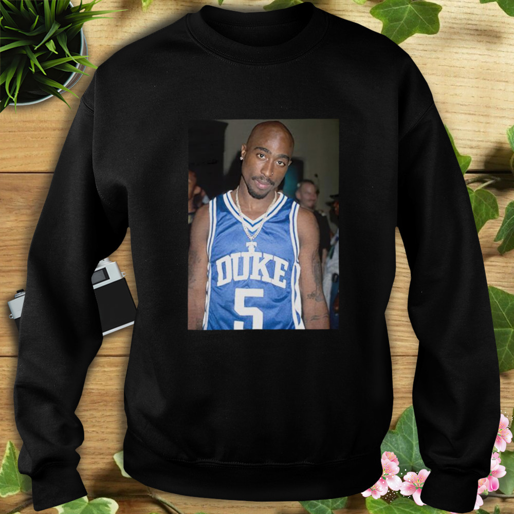 Official tupac shakur duke devil 5 duke men's basketball shirt