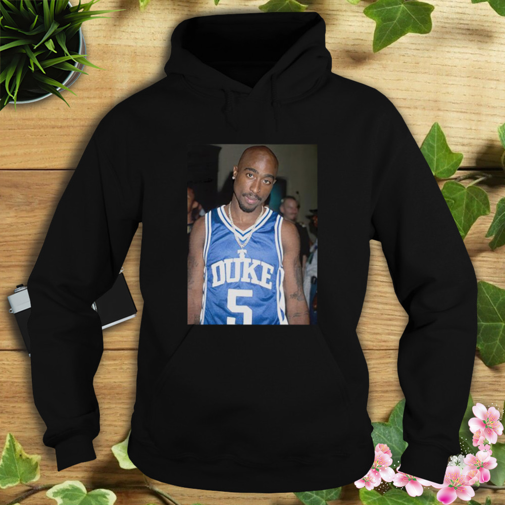 Official tupac shakur duke devil 5 duke men's basketball shirt