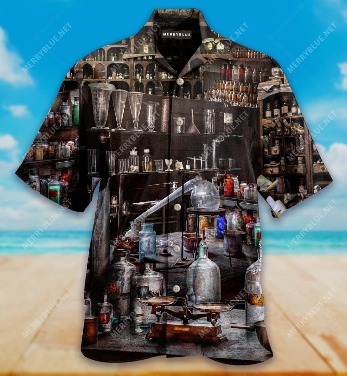 Keep Calm It'S Only Chemistry Aloha Hawaiian Shirt Colorful Short Sleeve Summer Beach Casual Shirt For Men And Women