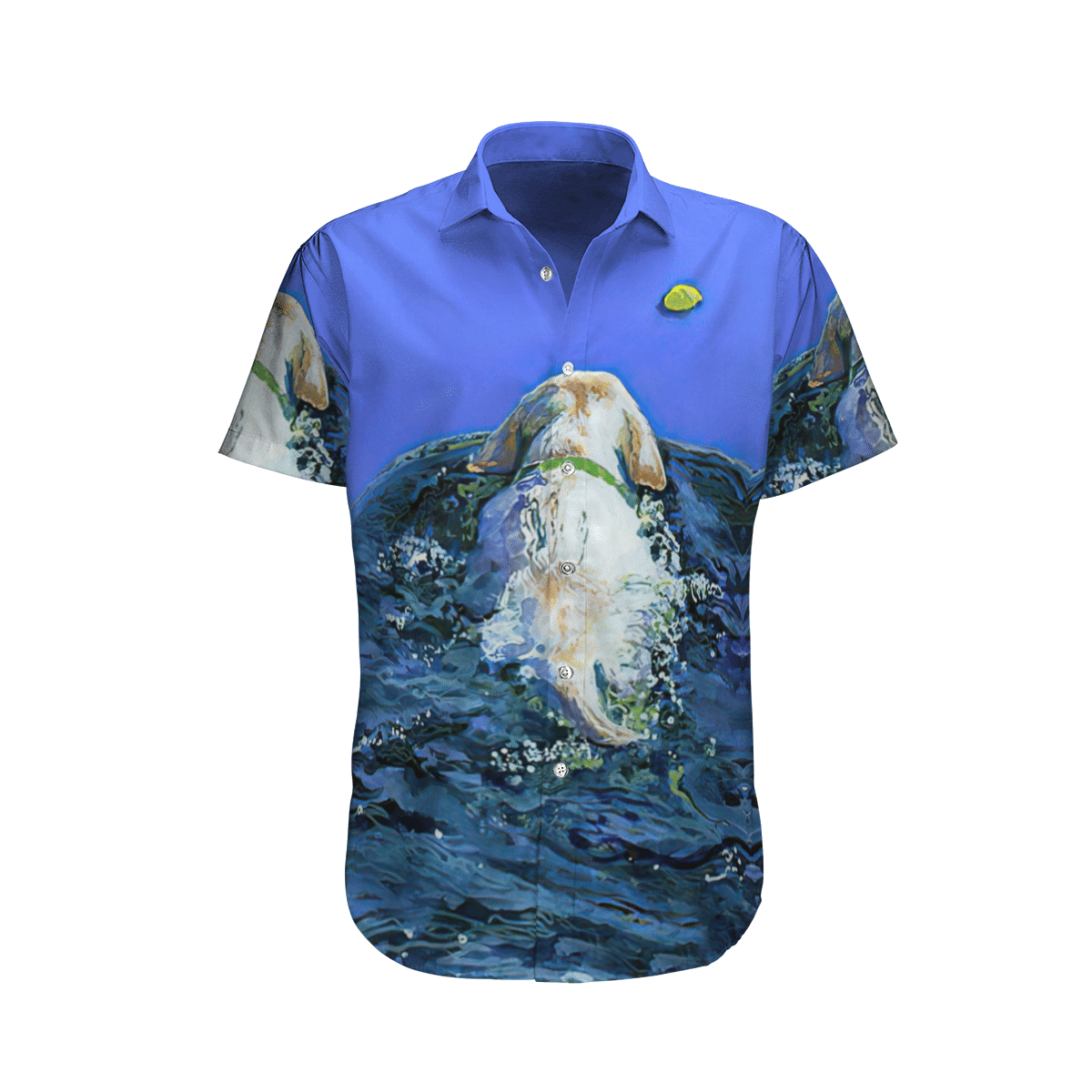 Labrador Retrievers Dog Swimming Aloha Hawaiian Shirt Colorful Short Sleeve Summer Beach Casual Shirt For Men And Women