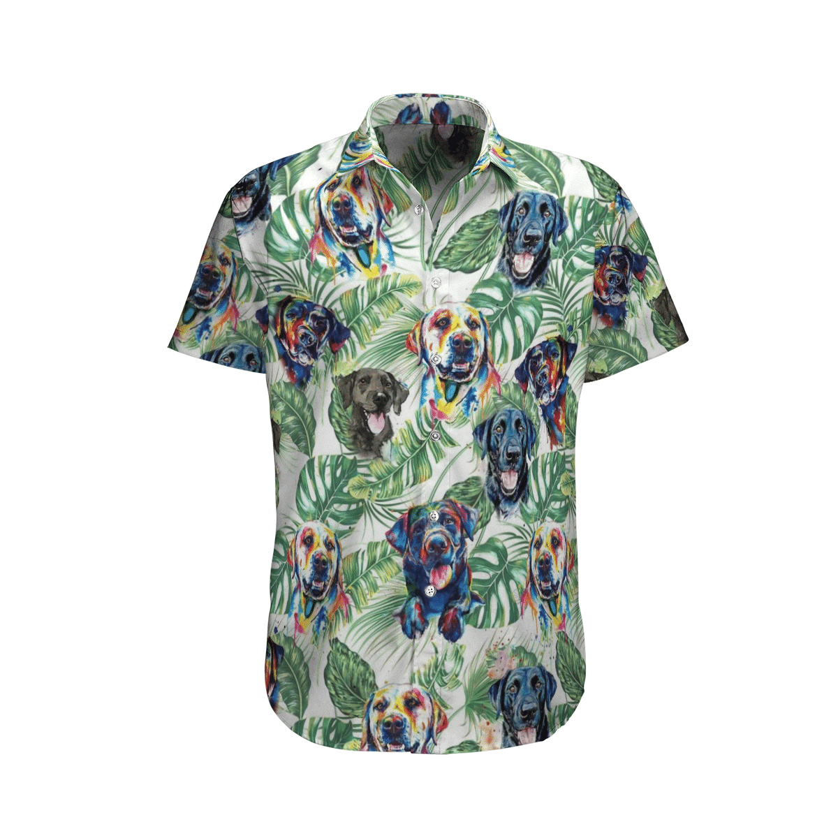 Labrador Retrievers Dog Tropical Aloha Hawaiian Shirt Colorful Short Sleeve Summer Beach Casual Shirt For Men And Women