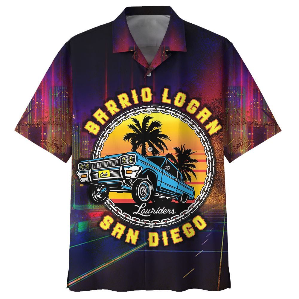 Lowrider Car Barrio Logan San Diego Aloha Hawaiian Shirt Colorful Short Sleeve Summer Beach Casual Shirt For Men And Women