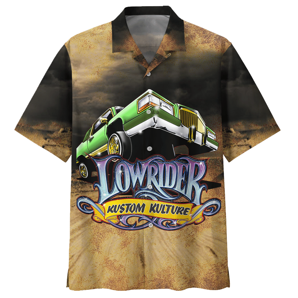 Lowrider Car Custom Culture Aloha Hawaiian Shirt Colorful Short Sleeve Summer Beach Casual Shirt For Men And Women