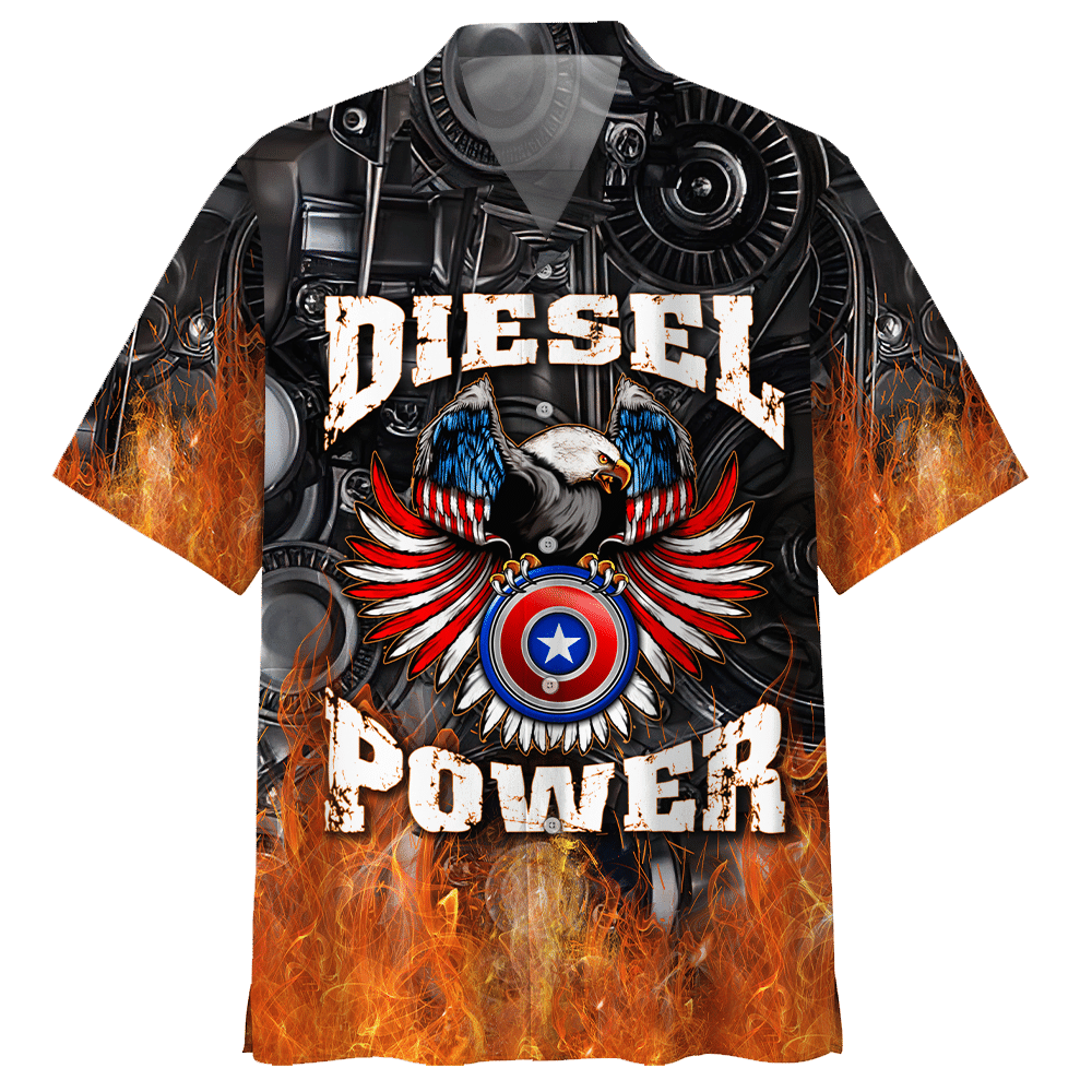 Mechanic Diesel Power Aloha Hawaiian Shirt Colorful Short Sleeve Summer Beach Casual Shirt For Men And Women