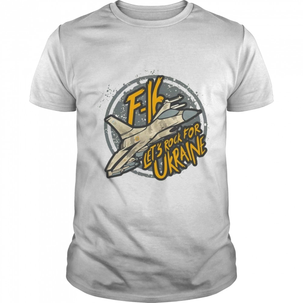 Paul Massaro Wearing F-16 Let’s Rock For Ukraine Shirt