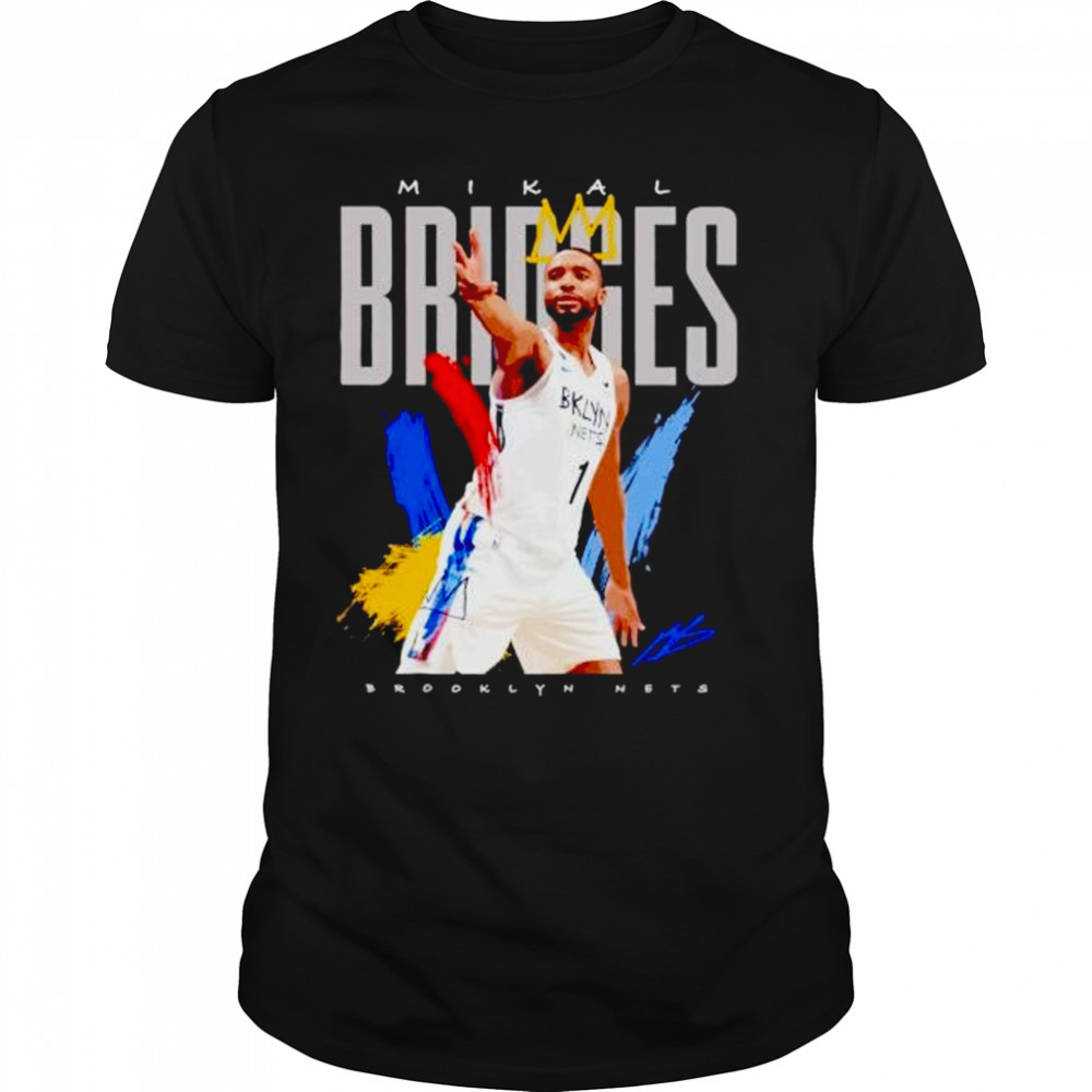 king Mikal Bridges Brooklyn Nets shot shirt