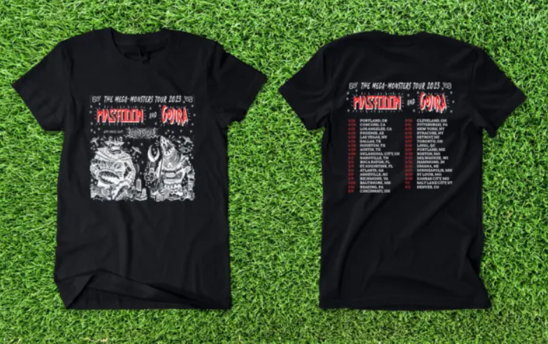 the mega monsters tour 2023 gojira t shirt