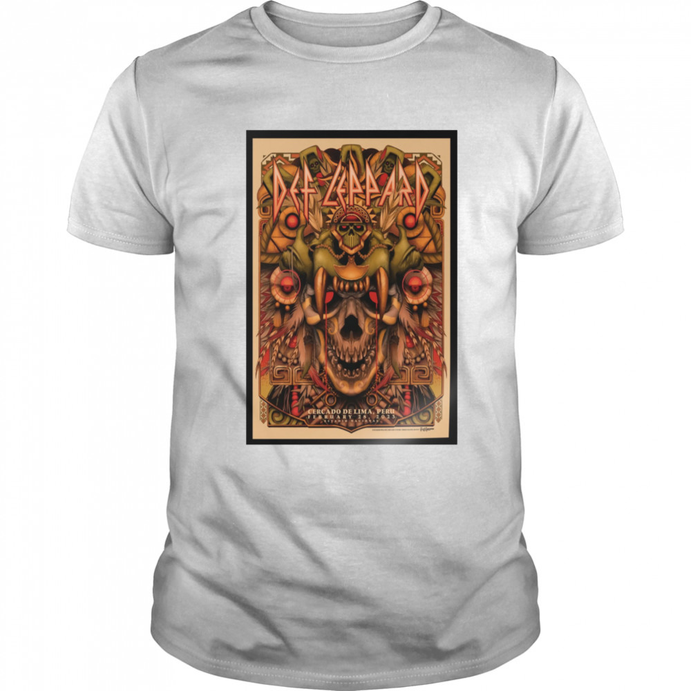 Def Leppard Peru 2023 February 29th Cercado De Lima Poster shirt
