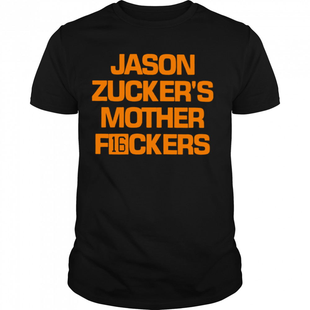 Jason Zucker’s Mother F16ckers shirt