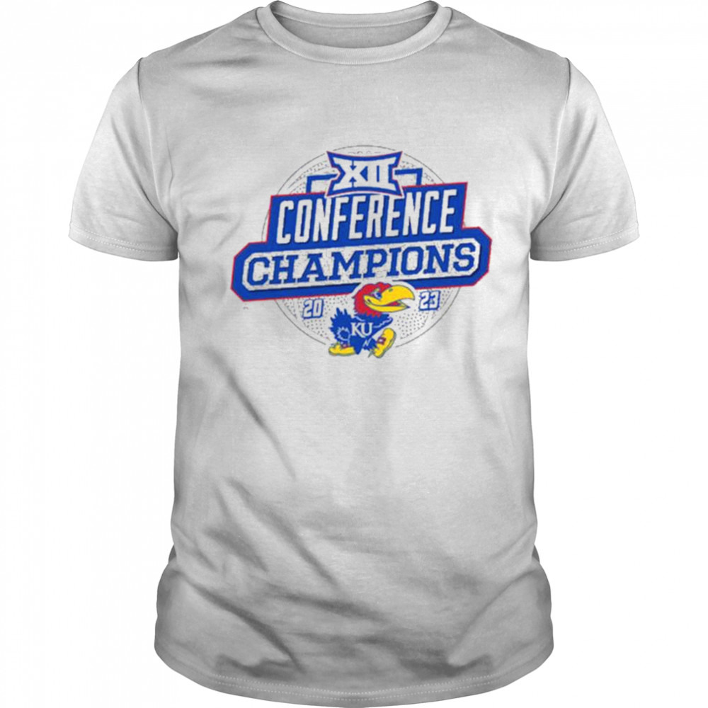 Kansas Jayhawks White 2023 Big 12 Champions Titles shirt
