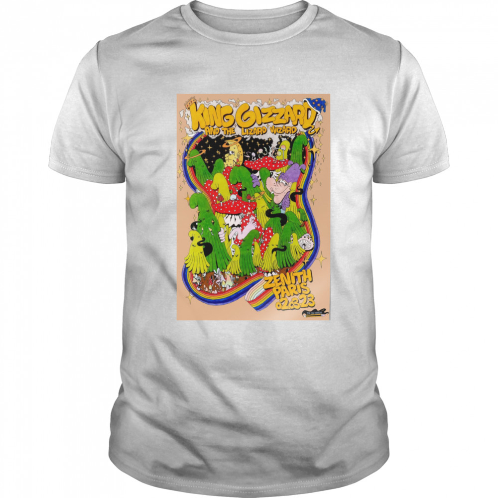 King Gizzard And The Lizard Wizard March 2nd 2023 Zenith Paris Poster shirt