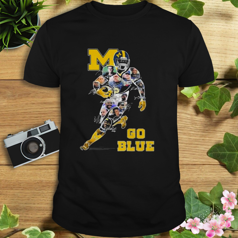 Michigan Wolverines Players Go Blue Signatures shirt