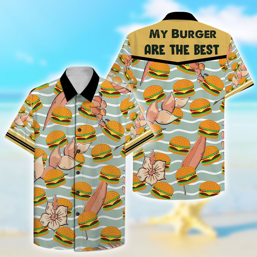 3D Burger HAWAIIAN SHIRT NAT0021