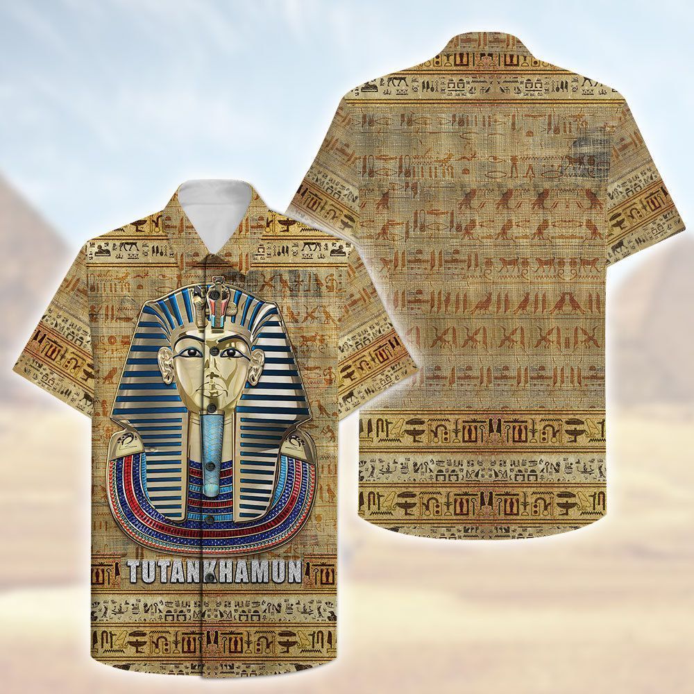 Ancient Egypt King Tut 3D All-Over Printed Hawaiian Shirt 3000 BCE - AEG1653C