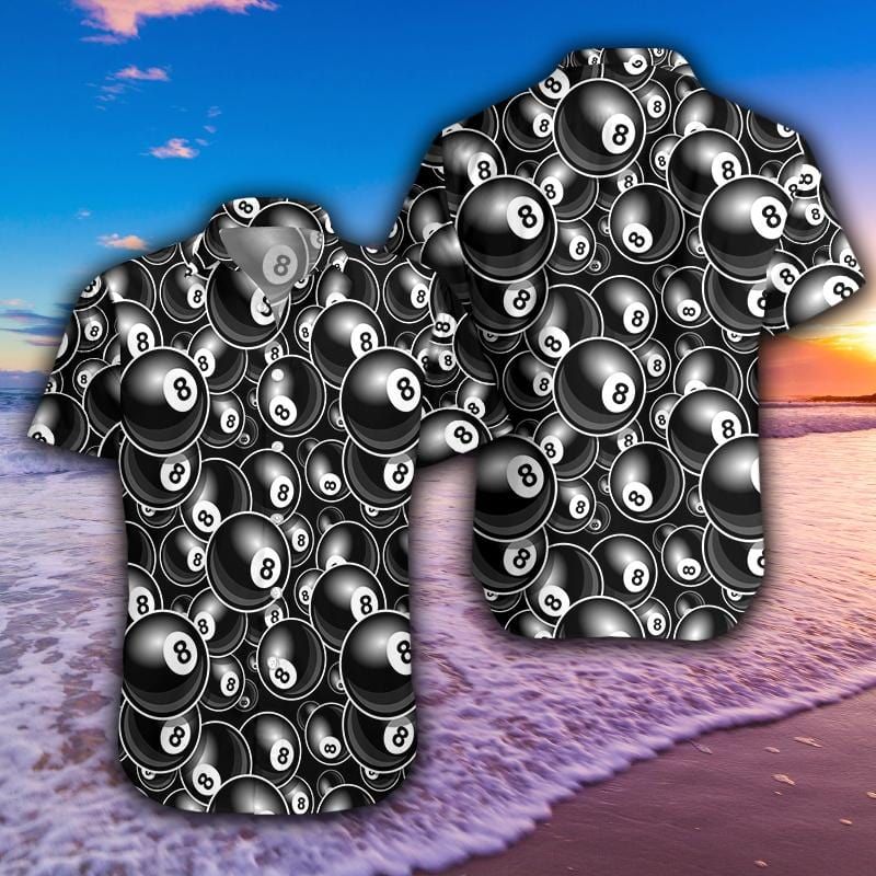 B&ampW 8 Ball Billiard Unisex Hawaiian Shirts