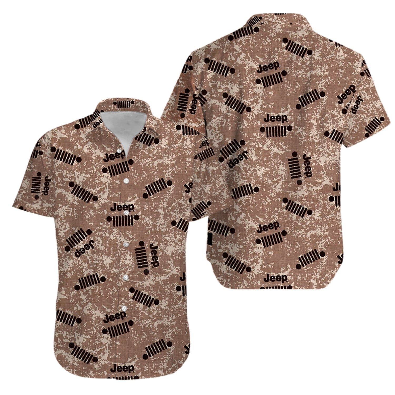 Jeep Camo Hawaiian Aloha Shirts #KV