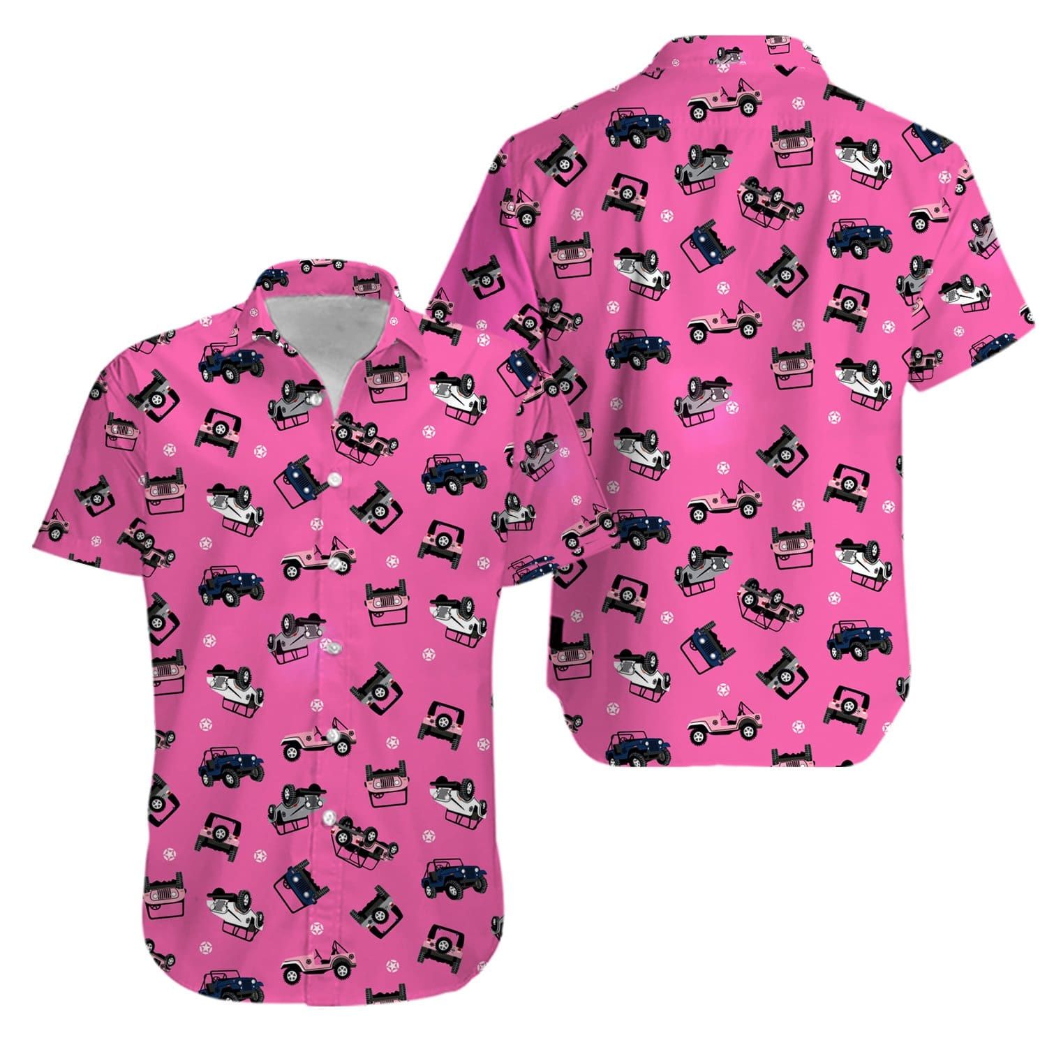 Jeep Life Pink Hawaiian Aloha Shirts #KV