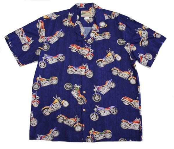 Navy Racing Motorcycle Unisex Hawaiian Shirts