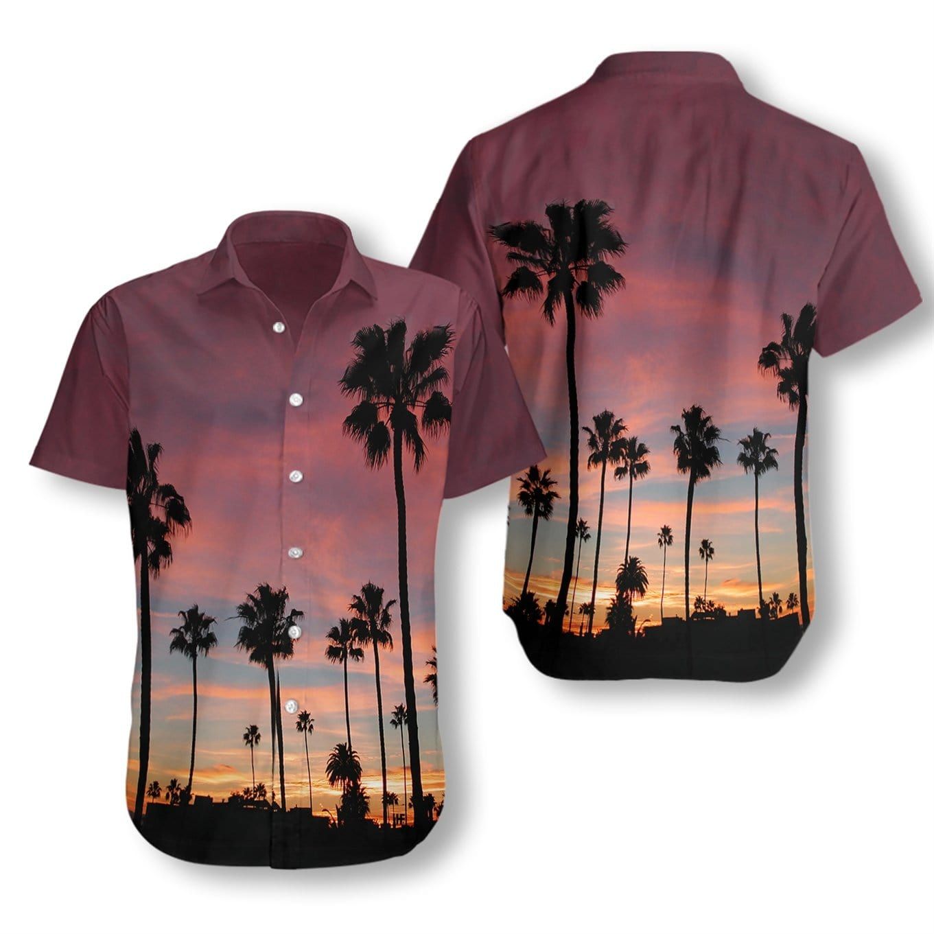 Sunset Venice Beach Unisex Hawaiian Shirts