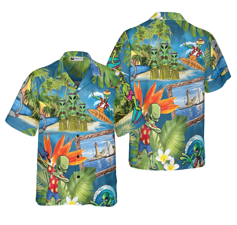 Alien Tropical Summer Hawaiian Shirt