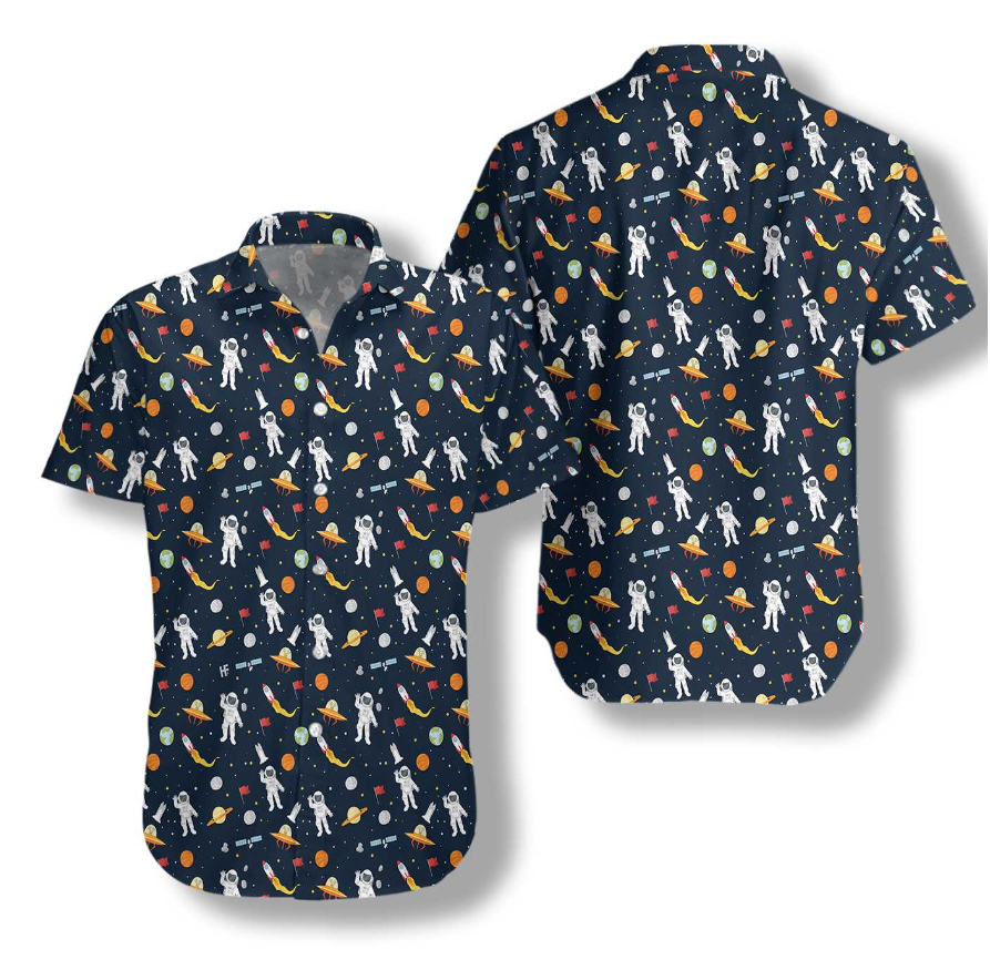 Astronaut Hello Hawaiian Shirt