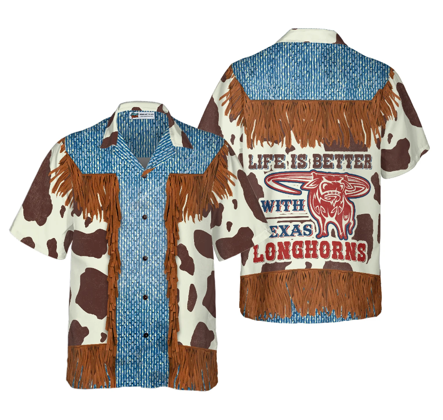 Cowboy Dairy Vintage Western Texas Hawaiian Shirt