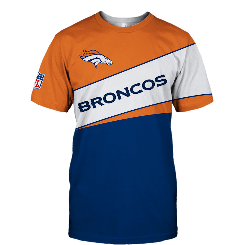 Denver Broncos T-shirt 3D new style Short Sleeve gift for fan