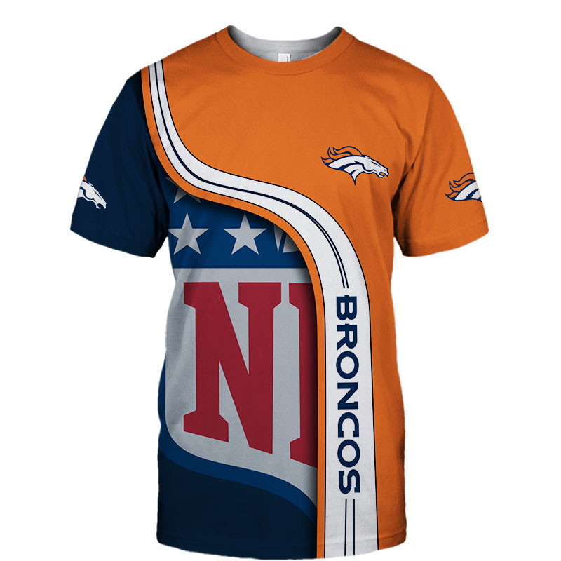 Denver Broncos T-shirt 3D summer 2020 Short Sleeve gift for fan