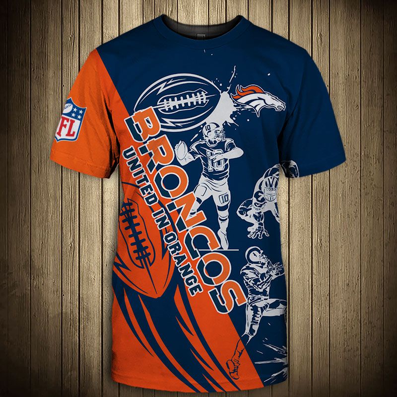 Denver Broncos T-shirt Graphic Cartoon player gift for fans