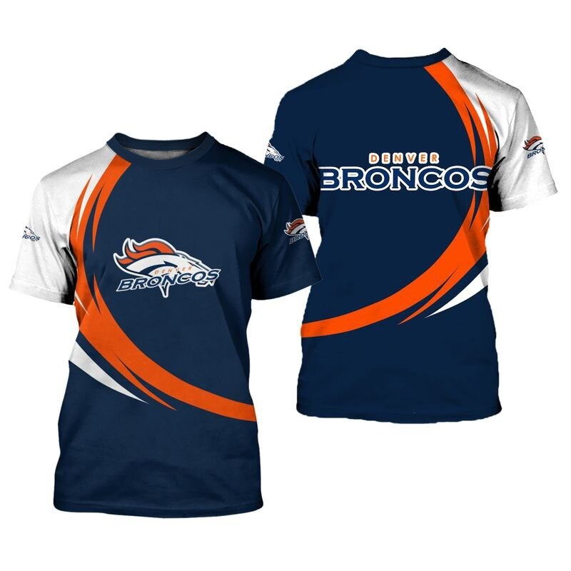 Denver Broncos T-shirt curve Style gift for men
