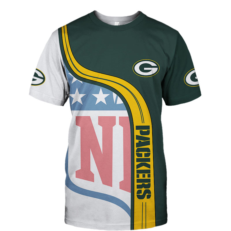 Green Bay Packers T-shirt 3D summer 2020 Short Sleeve gift for fan
