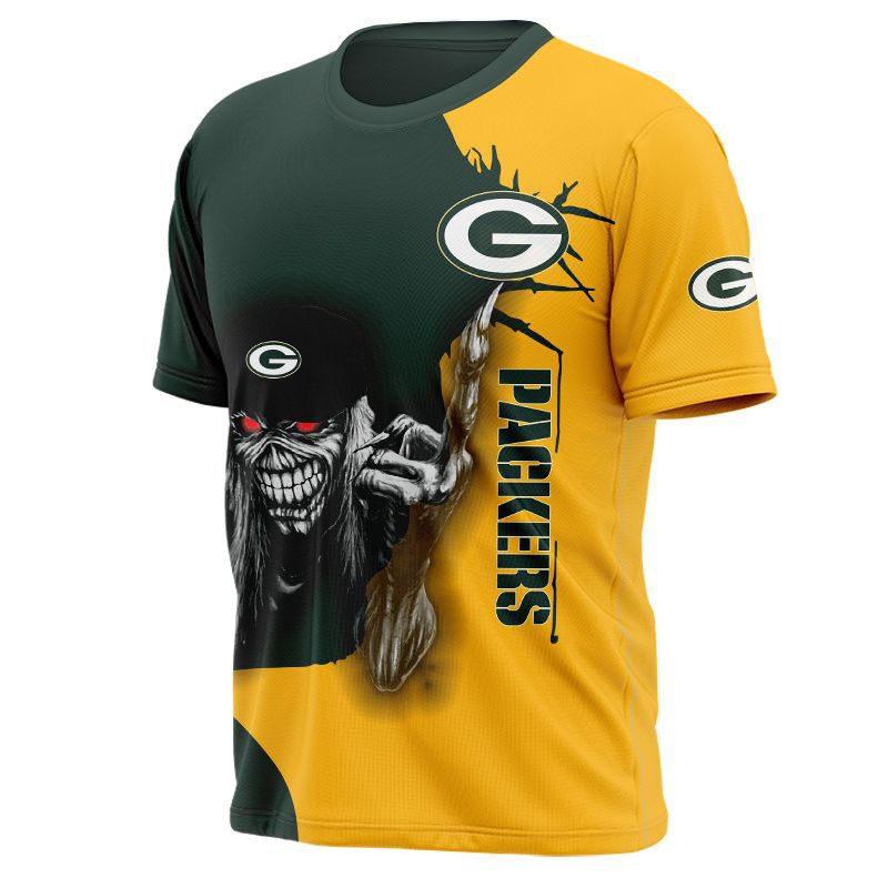 Green Bay Packers T-shirt Iron Maiden gift for Halloween